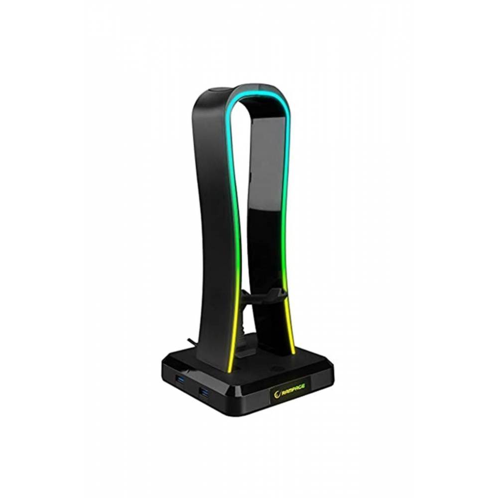 Rm-h77 X-base Kulaklık Için Stand Rgb Işıklı 4xusb Port Kulaklık Stand Touch Buton