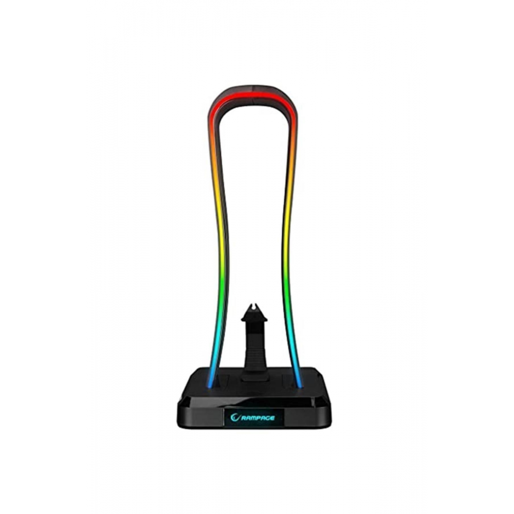 Rm-h77 X-base Kulaklık Için Stand Rgb Işıklı 4xusb Port Kulaklık Stand Touch Buton