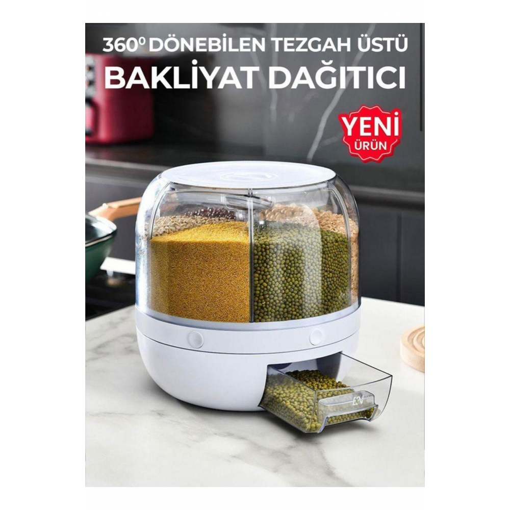 Tezgah Üstü Bakliyat Dağıtıcı 6 Hazneli