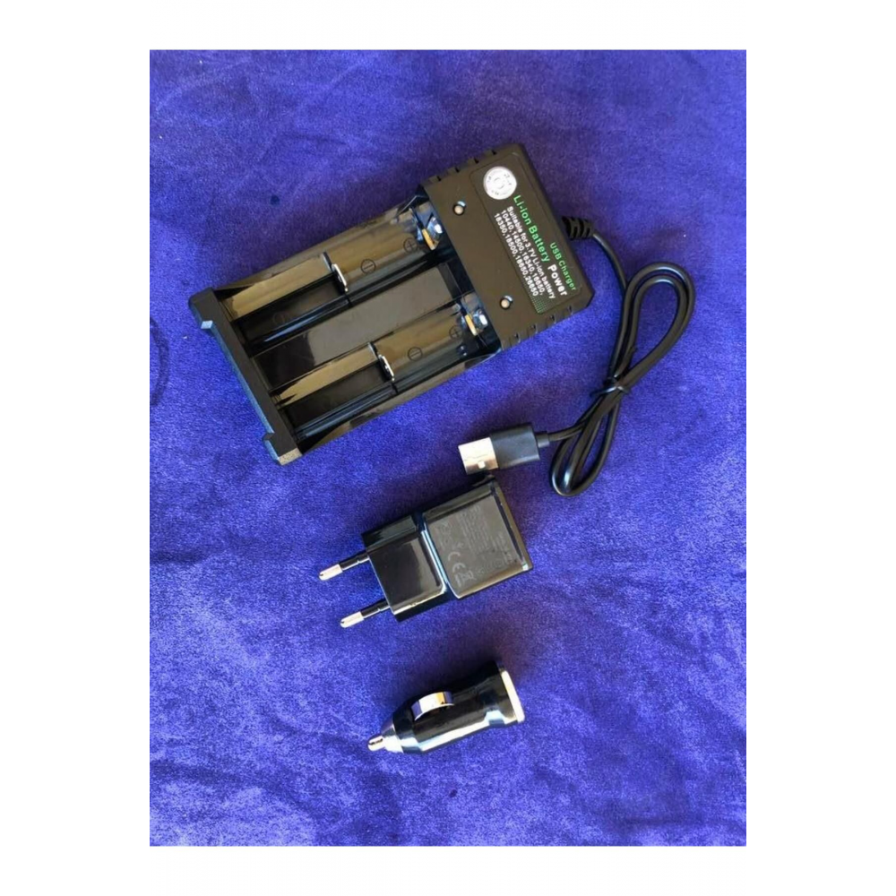 2 Yuvalı 3.7v Li-ion Pil Şarj Aleti - 18650,26650,10440,14500,16340,16650,18350,18500 Pil Şarj Aleti