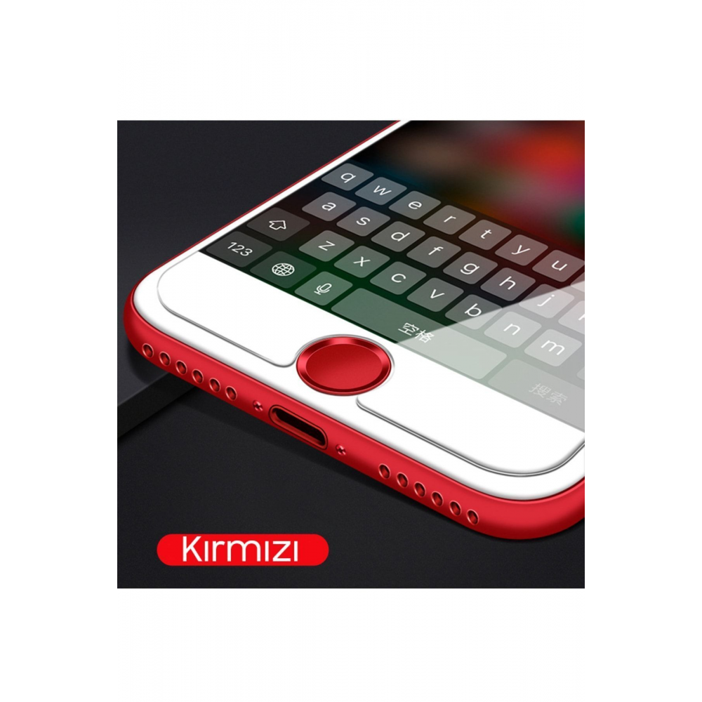 Iphone 5s,6,6plus 6s,6s Plus,7,7plus 8,8plus  Uyumlu Touch Id Tuşu-kırmızı