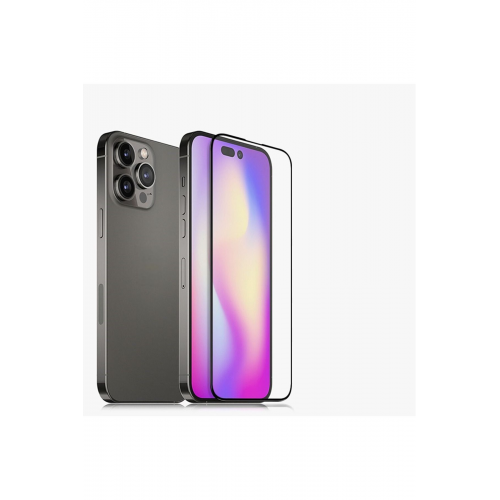 Apple iPhone 15 Pro Max Uyumlu Tam Kapatan Tamperli Cam Ekran Koruyucu Kırılmaz Cam