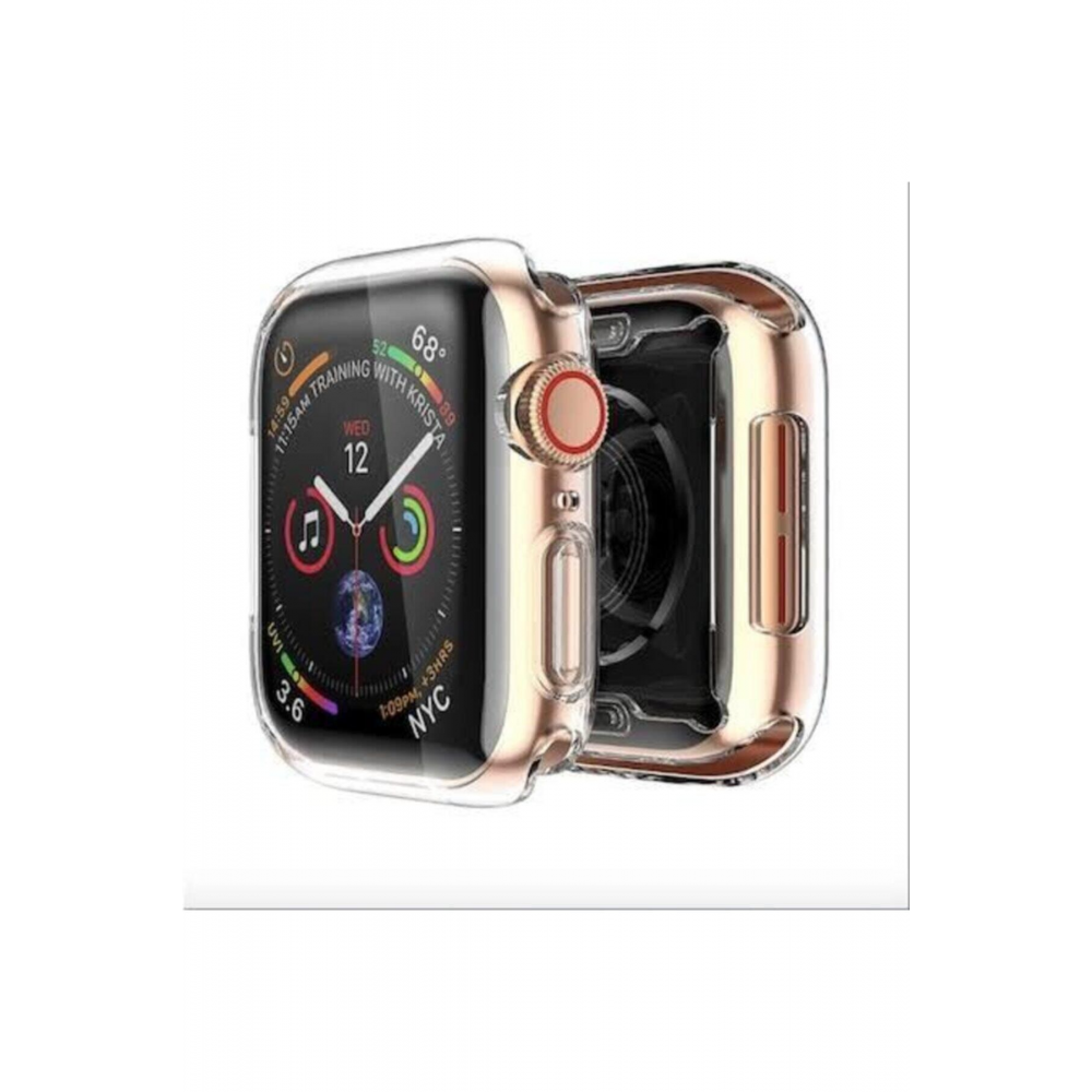 Apple Watch 40 Mm Uyumlu Şeffaf Silikon Kılıf 40mm Watch Tam Koruma Koruyucu