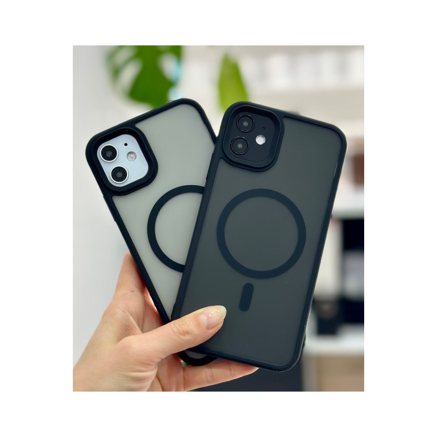 Iphone 11 (12 Görünümlü) Uyumlu MAT SİYAH MAGSAFE Özellikli Darbe Önleyici Şeffaf Silikon Kılıf