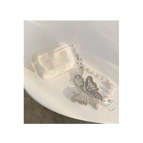 Airpods 3.Nesil Uyumlu 3d Kelebek Kopçalı Simli Kopçalı Kulaklık Kılıfı