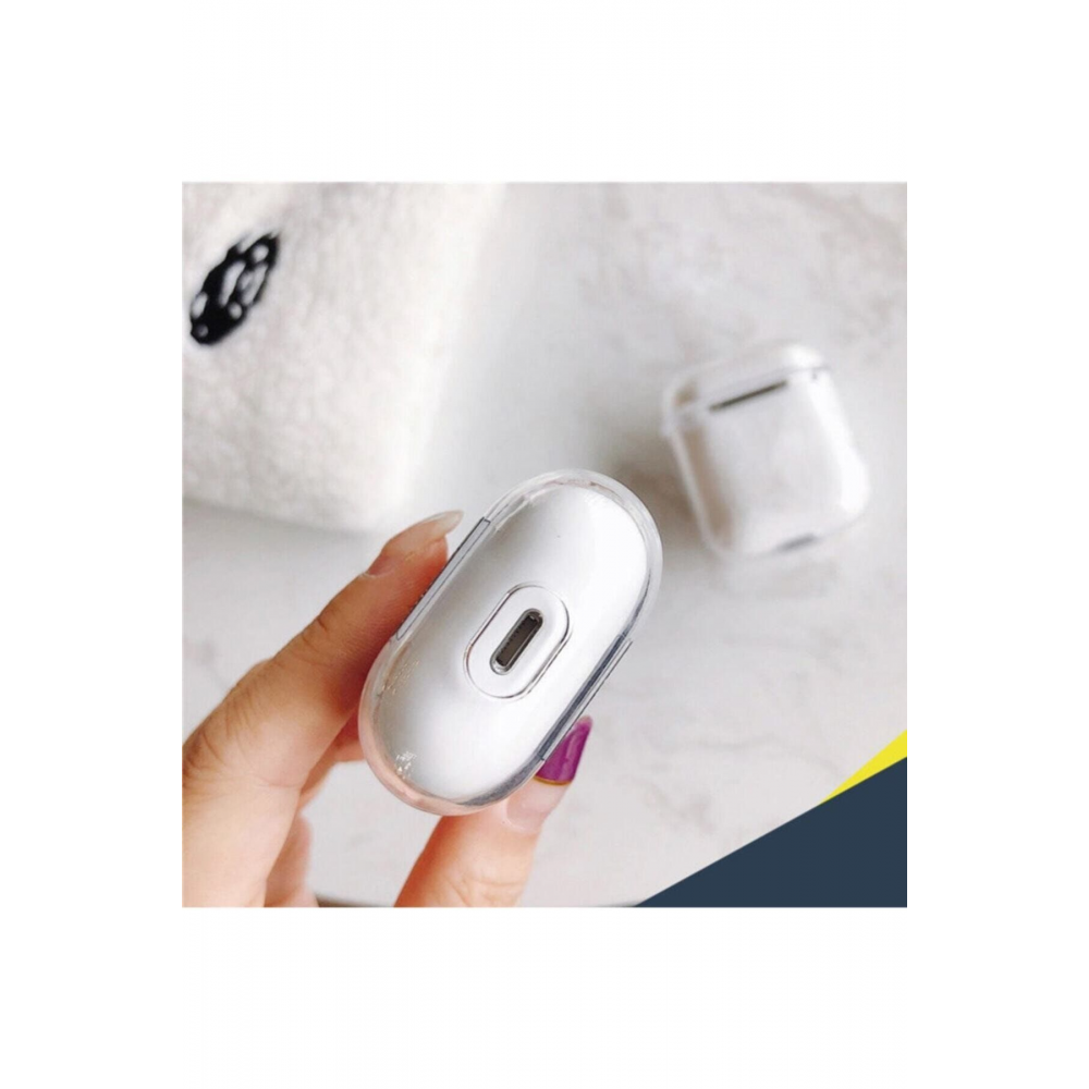 Premium Silikonlu Gezegen Desenli Şeffaf 1. Ve 2. Nesil Uyumlu Kablosuz Kulaklık Kılıfı