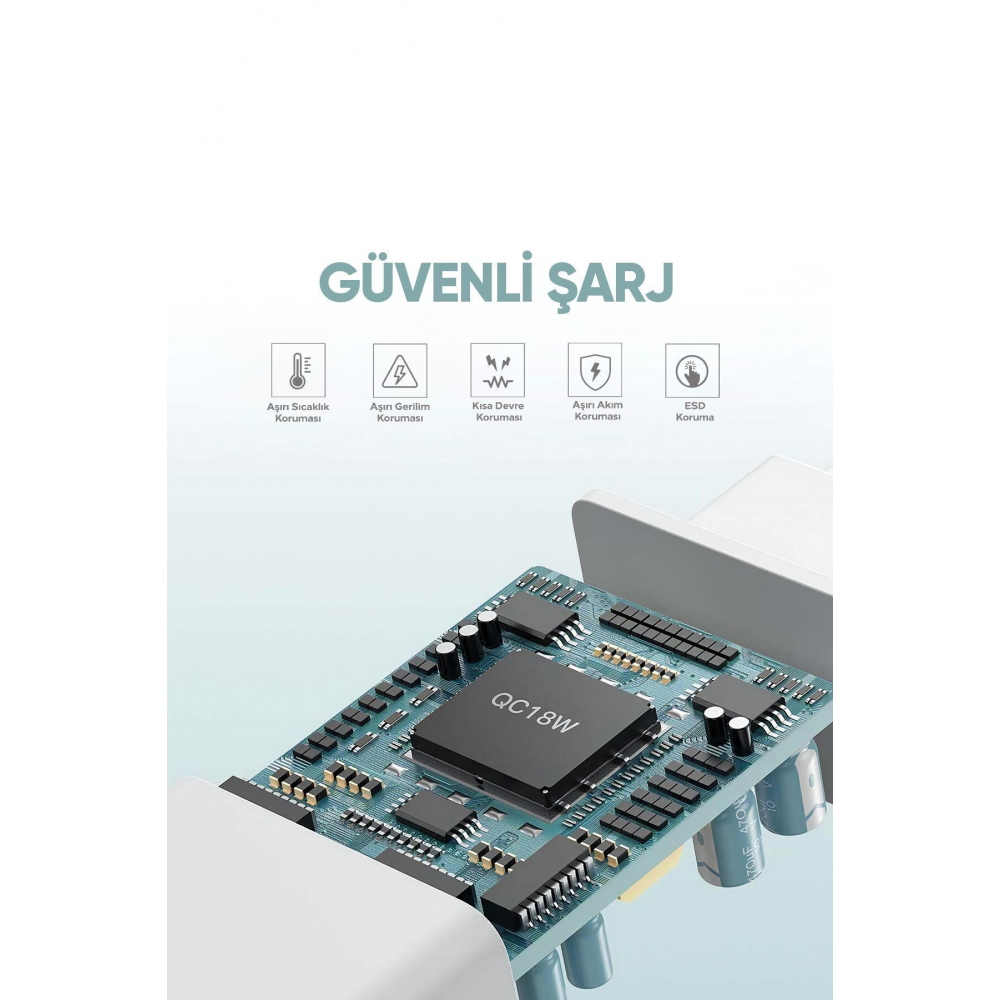 By Deji Samsung Galaxy A11 A21 A31 A51 A02s A12 A13 A32 Uyumlu Hızlı Şarj Aleti 18w Type-c