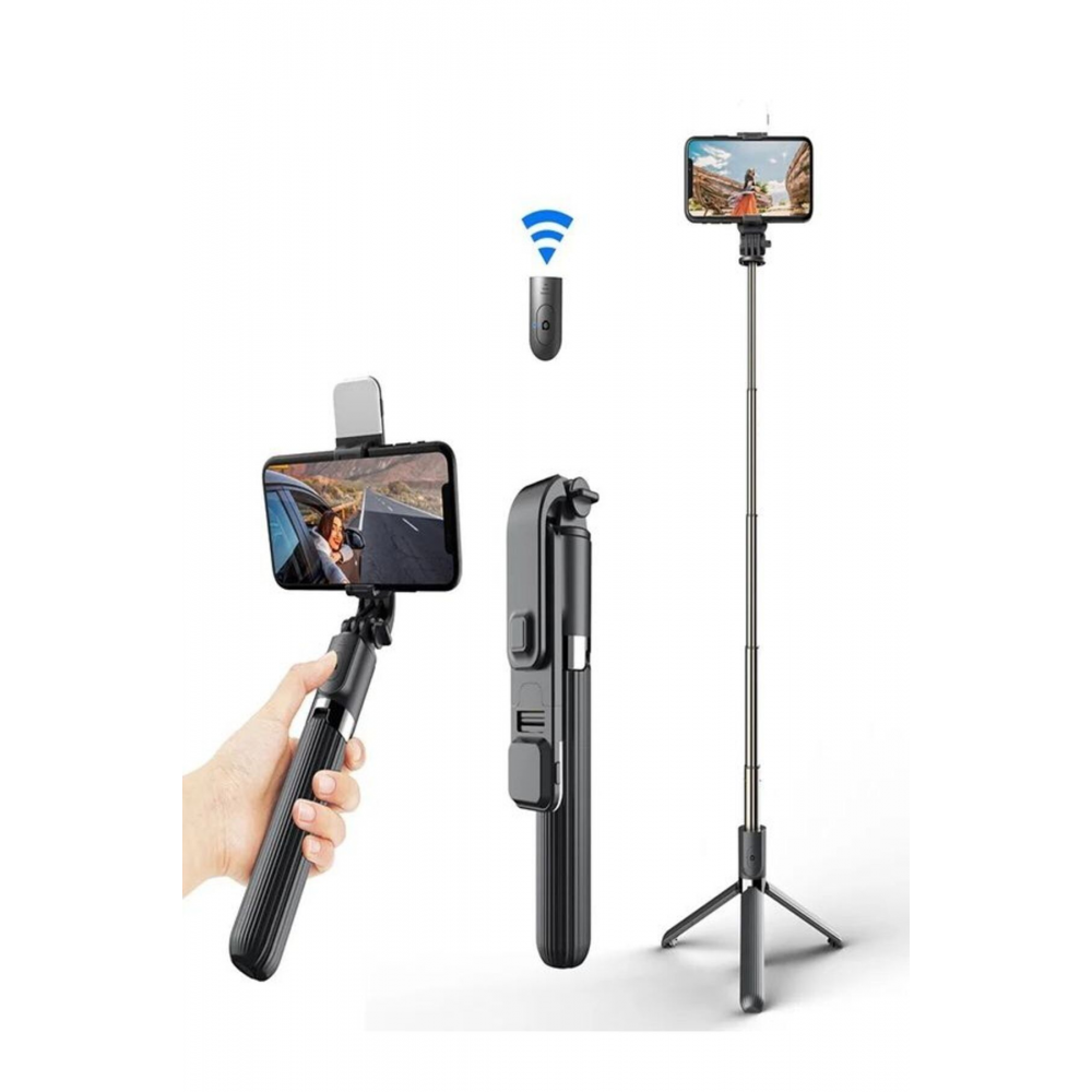 Led Işıklı Tripod Standı, Kablosuz, Bluetooth Uzaktan Kumandalı, Selfie Çubuğu