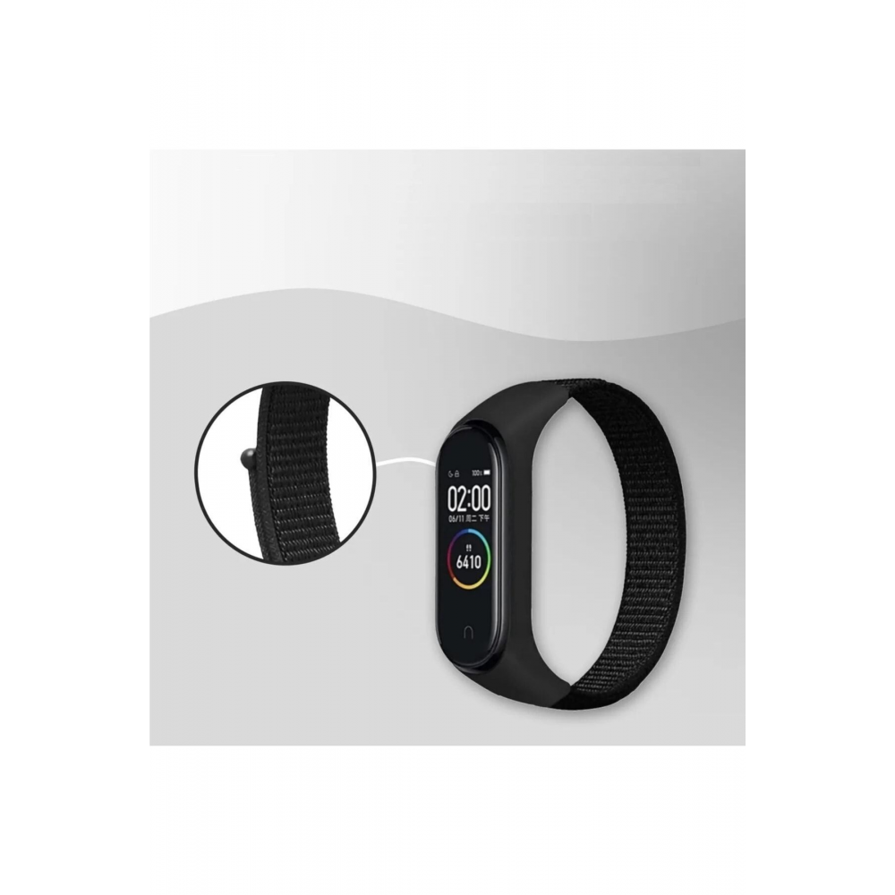 Xiaomi Mi Band 3/4/5/6/7 Uyumlu Hasır Dokuma Yüksek Kalite Kordon Kayış