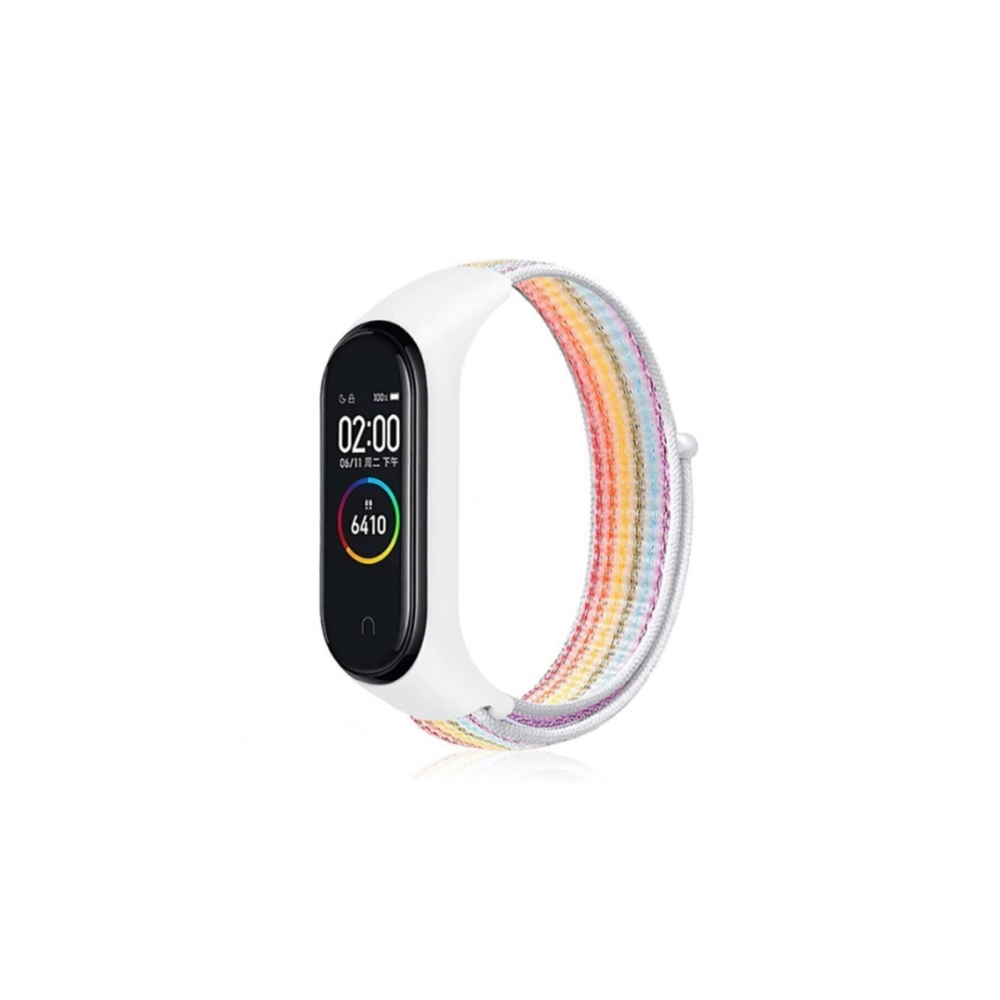 Xiaomi Mi Band 3/4/5/6 Akıllı Bileklik Hasır Kordon Gökkuşağı (SAAT DEĞİLDİR)