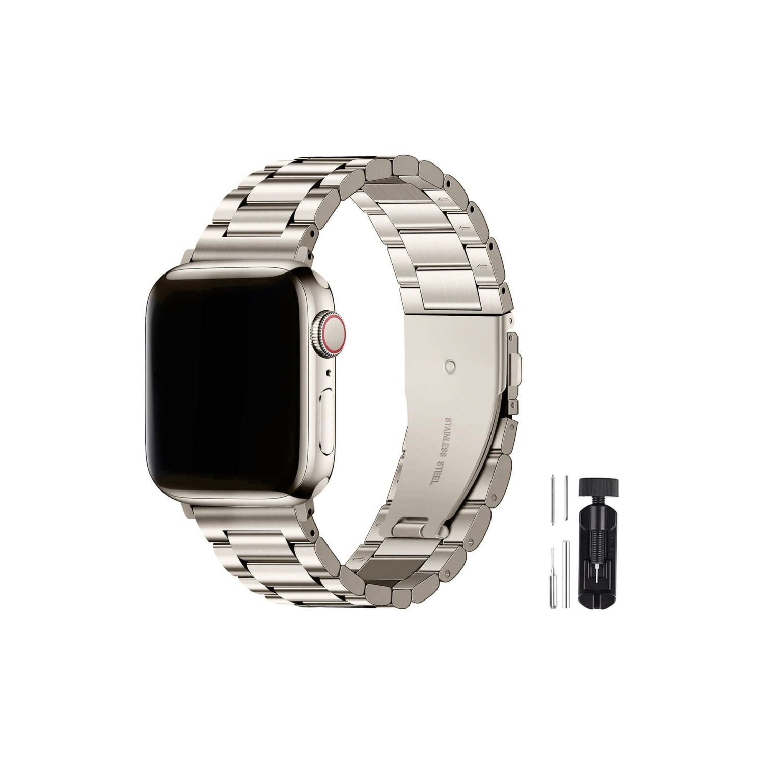 Apple Watch 1 2 3 4 5 6 7 8 9 Se 38 40 41 Mm Paslanmaz Çelik Klipsli Saat Kordon Kayış Bileklik
