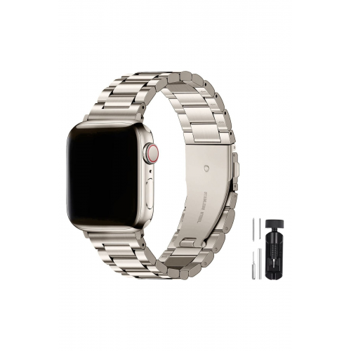 Apple Watch 1 2 3 4 5 6 7 8 9 Se 38 40 41 Mm Paslanmaz Çelik Klipsli Saat Kordon Kayış Bileklik
