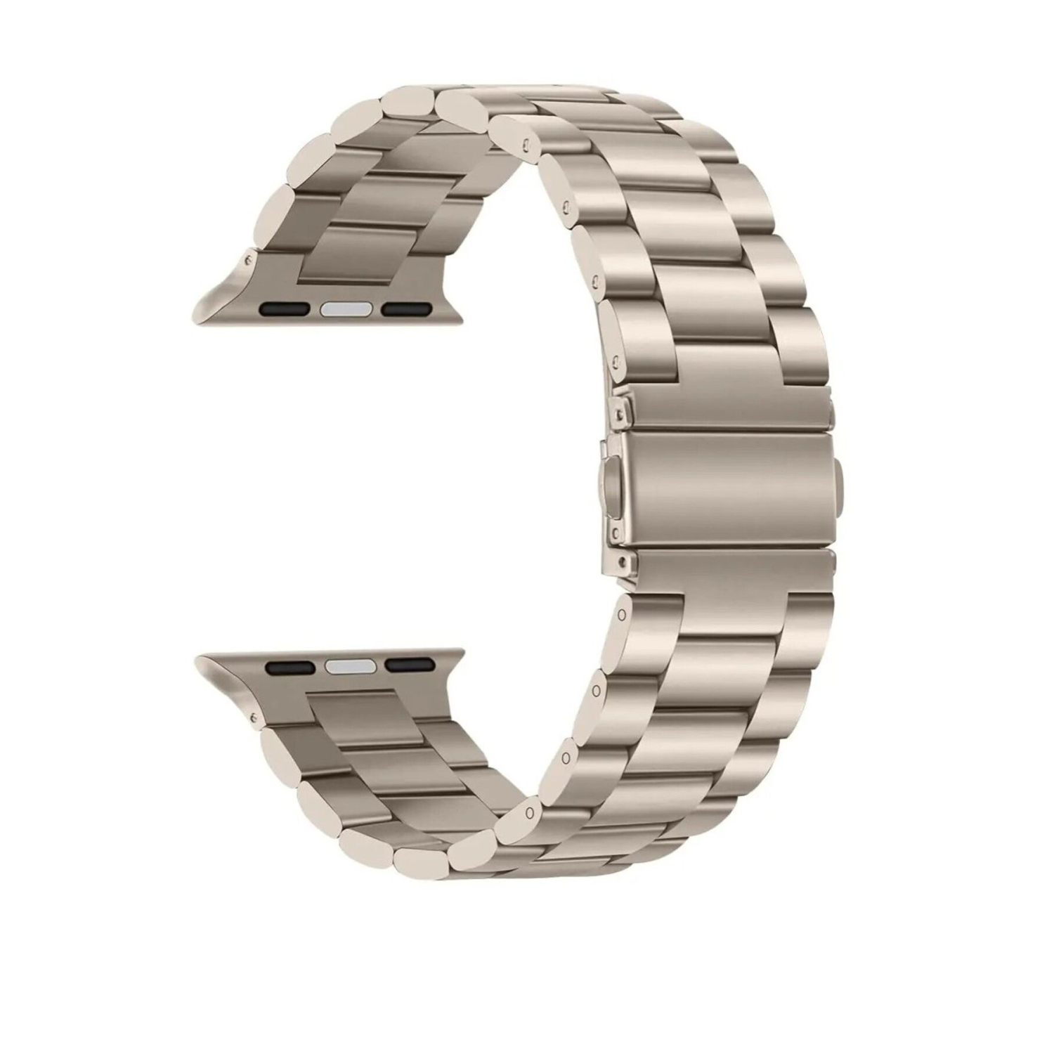 Apple Watch Seri 2 3 4 5 6 7 8 Se Ultra Uyumlu 38 40 41mm Starlight Paslanmaz Çelik Metal Kordon