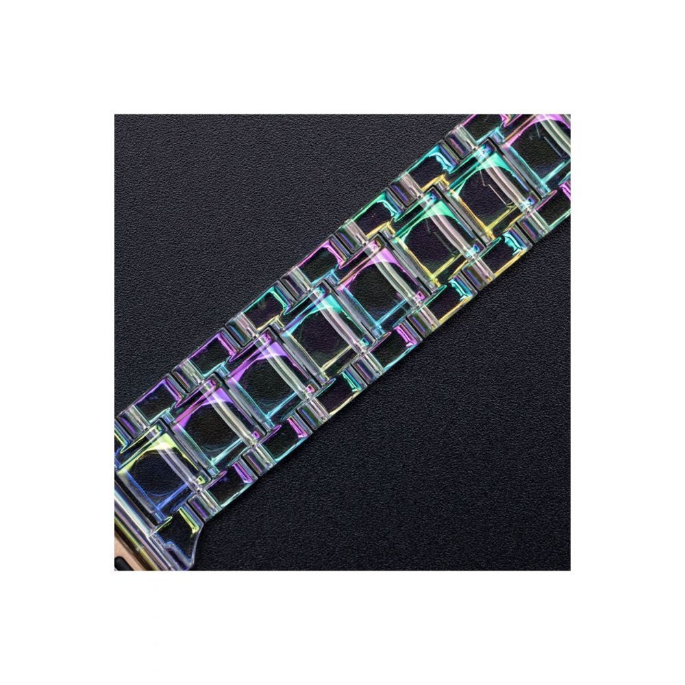 Watch için Uyumlu Şeffaf Hologram Baklalı Kordon 38 mm 40 mm 41 mm Uyumlu