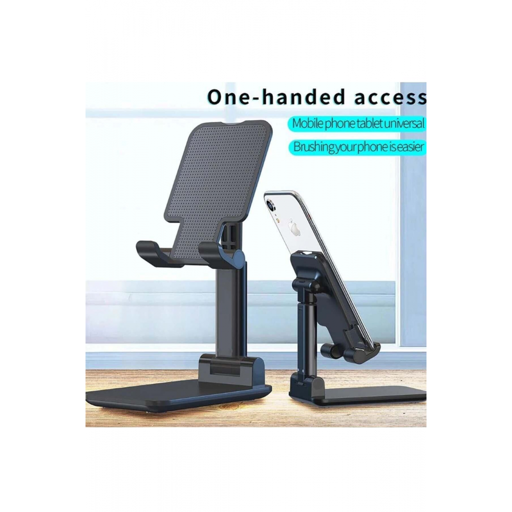 Profesyonel Tablet Ve Telefon Tutucu Stand 2 Kademeli Uzunluk Siyah