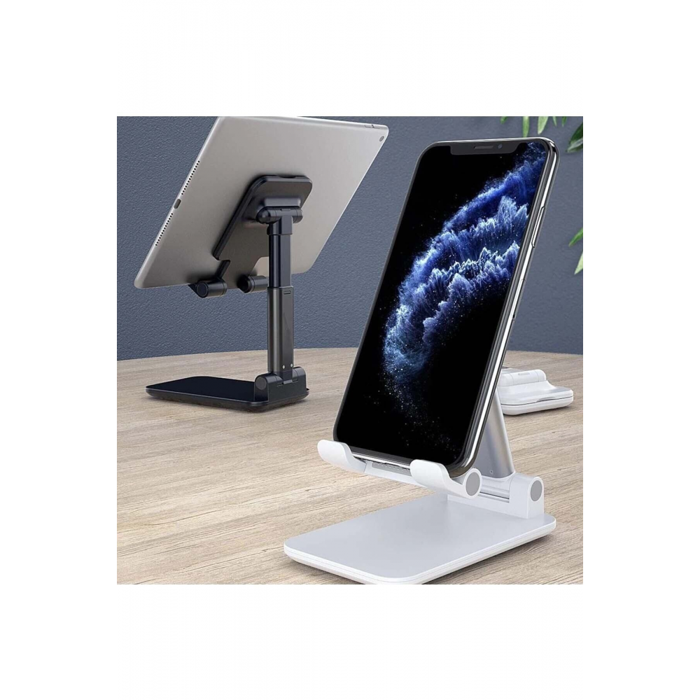 Profesyonel Tablet Ve Telefon Tutucu Stand 2 Kademeli Uzunluk Siyah