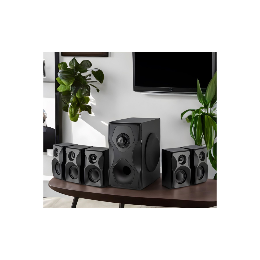 95 Watt RMS Yüksek Verimli Dijital Ekran 5+1 Ev Sinema Ses Sistemi Bluetooth/SD Kart/USB/Radyo