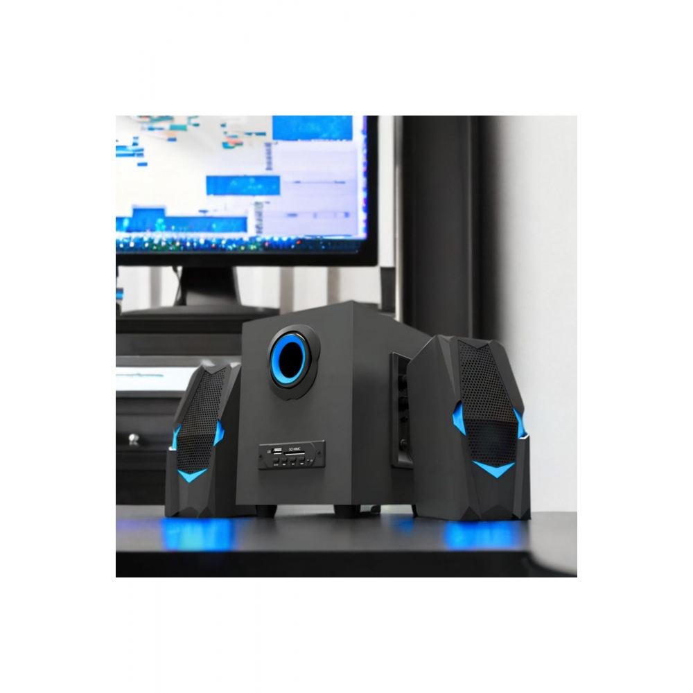 HT109BT 2.1 Ses Sistemi AUX - Micro SD - Bluetooth - USB  2+1 Hoparlör