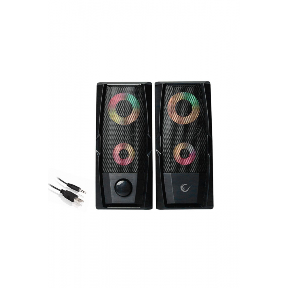 RMS-X9 2.0 RGB Işıklı Multimedia 5v 30db Gaming Oyuncu Speaker