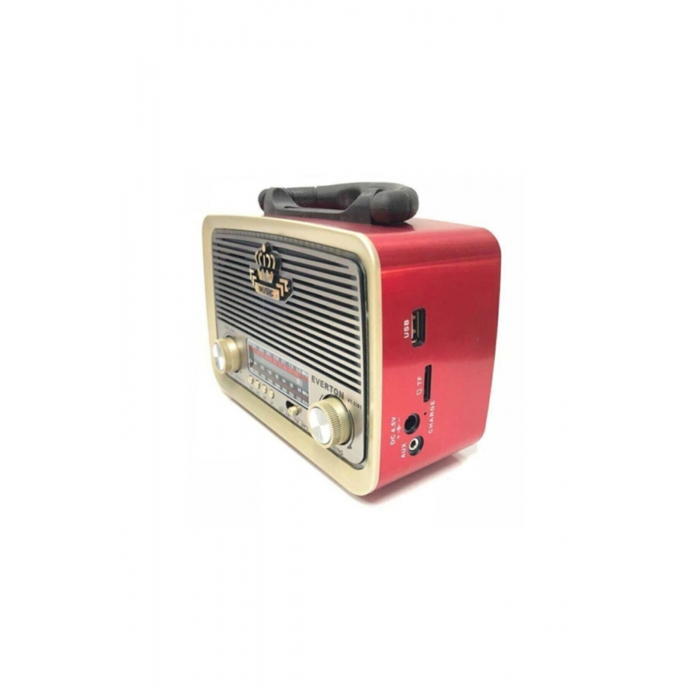Bantlı Bluetooth Radyo Everton Rt-301 Kırmızı Renk