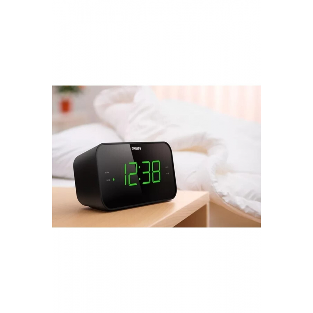 TAR3306 Fm Radyolu Masa Saati Alarmlı Saat Zaman Ayarlı