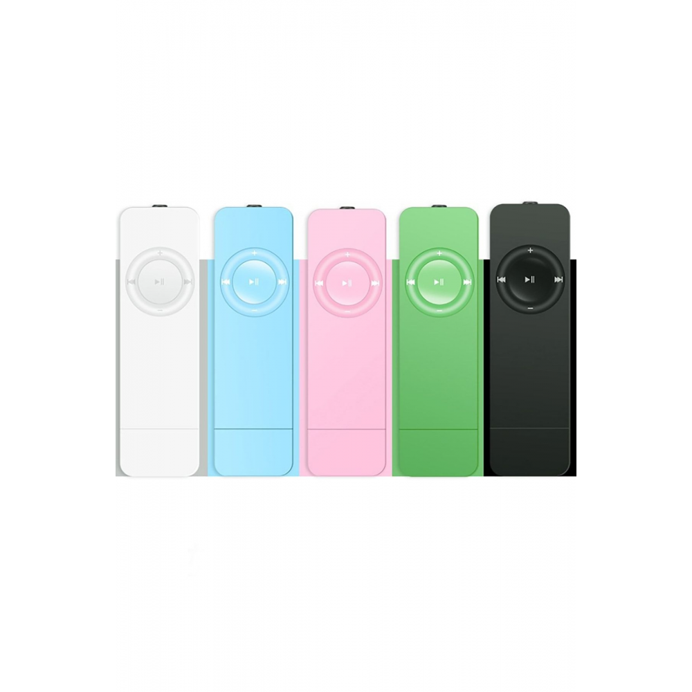 8 Gb Sd Hafıza Kartı Hediye Sportif Usb Girişli Şarjlı Mp3 Müzik Çalar Player - Pembe