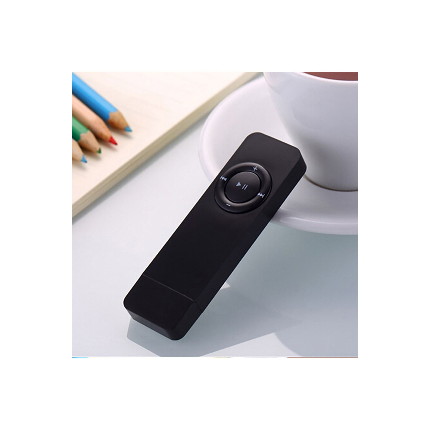 8 Gb Sd Hafıza Kartı Hediye Sportif Usb Girişli Şarjlı Mp3 Müzik Çalar Player - Siyah