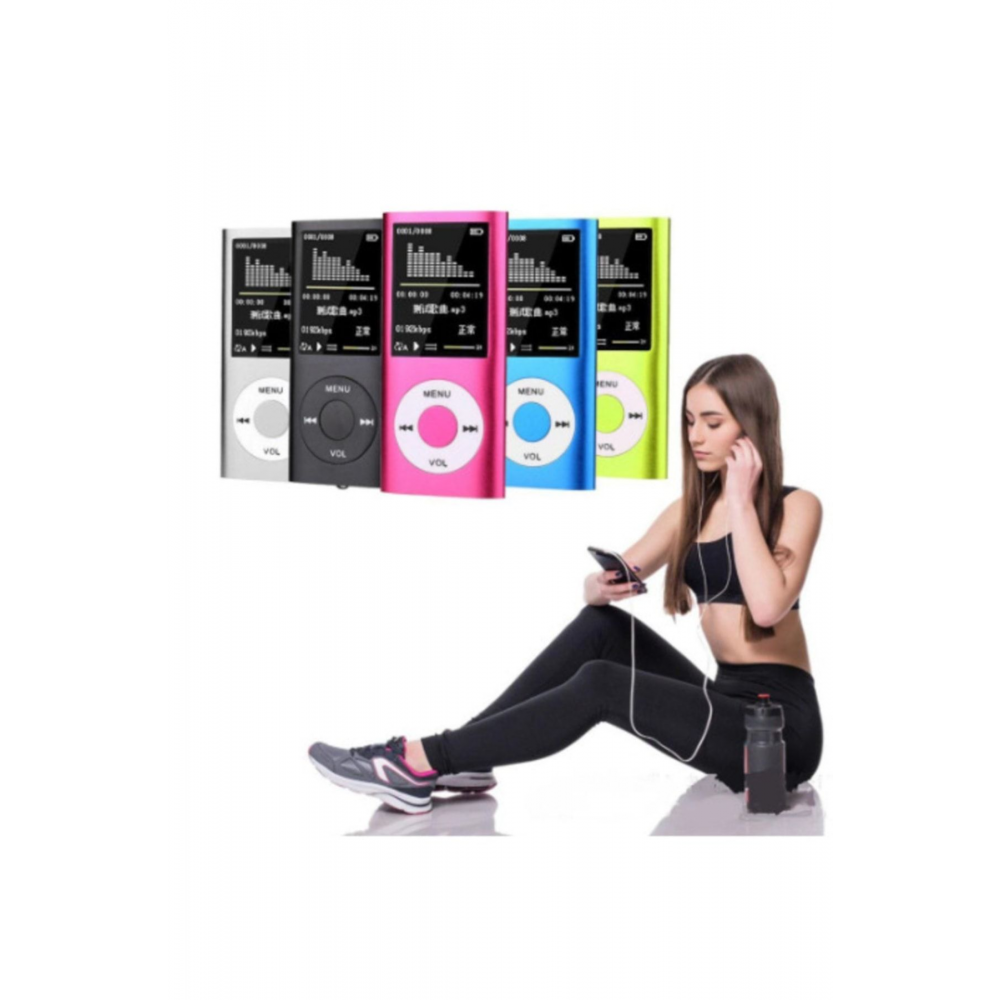 Mp3 Mp4 Dijital Lcd Ekran Ses Kayıt Fm Radyo Müzik Çalar 8gb Dahili Hafıza Paleon