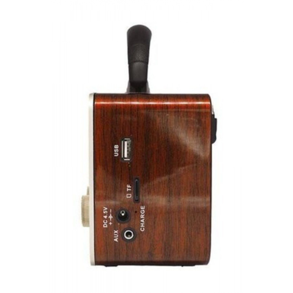 301 Ahşap/kahve Usb-tf Bluetooth 3 Band Klasik Radyo