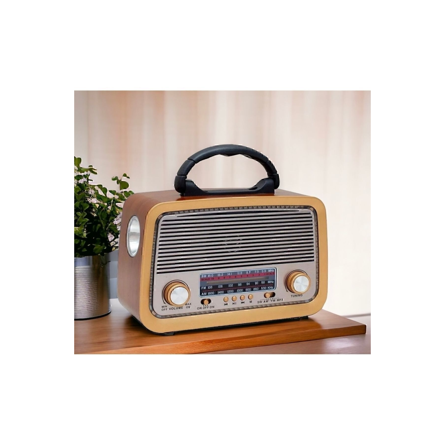 301 Eskitme Nostalji Tasarımlı Bluetoothlu Nostalji Radyo Fm-sd Kart-aux NSTJ000002001