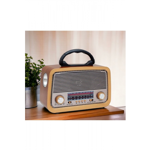 301 Eskitme Nostalji Tasarımlı Bluetoothlu Nostalji Radyo Fm-sd Kart-aux NSTJ000002001