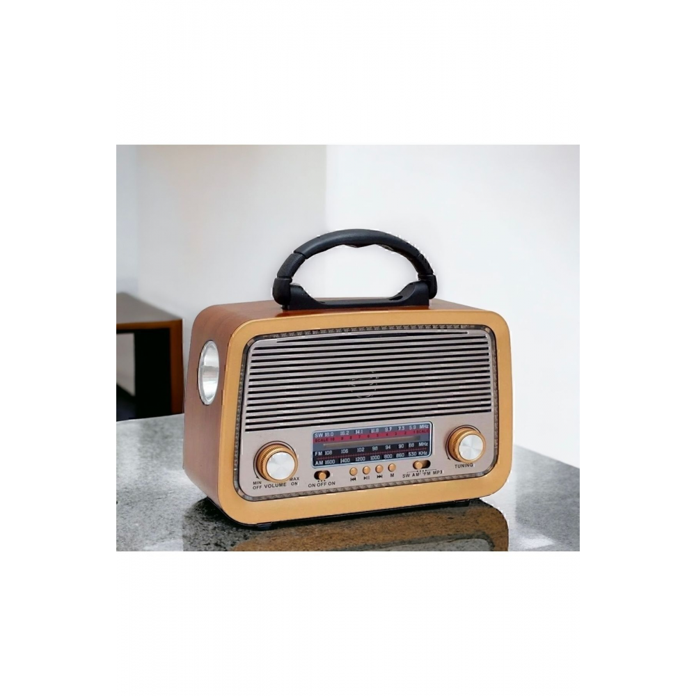301 Eskitme Nostalji Tasarımlı Bluetoothlu Nostalji Radyo Fm-sd Kart-aux NSTJ000002001