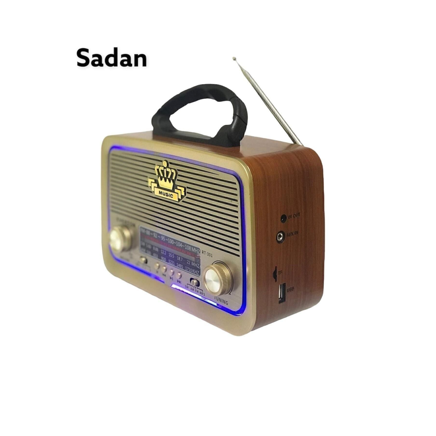 Vintage Rt-301 Nostalji Bluetooth Şarjlı Radyo Usb Sd Mp3 Player