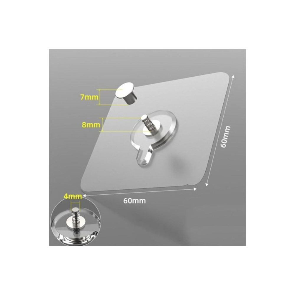 Süper Güçlü Çerçeve Askısı Pin Delgisiz Vidalı Tırnak Kanca Yapışkanlı Raf Tutucu Askı
