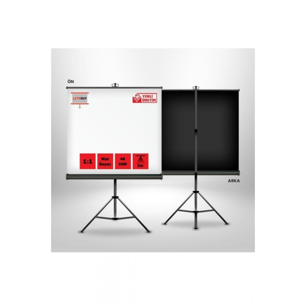 180x180cm Tripod Ayaklı Projeksiyon Perdesi