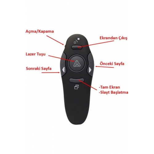 Kablosuz Sunum Kumandası Wireless Presenter 15 Metre Çekim Mesafe
