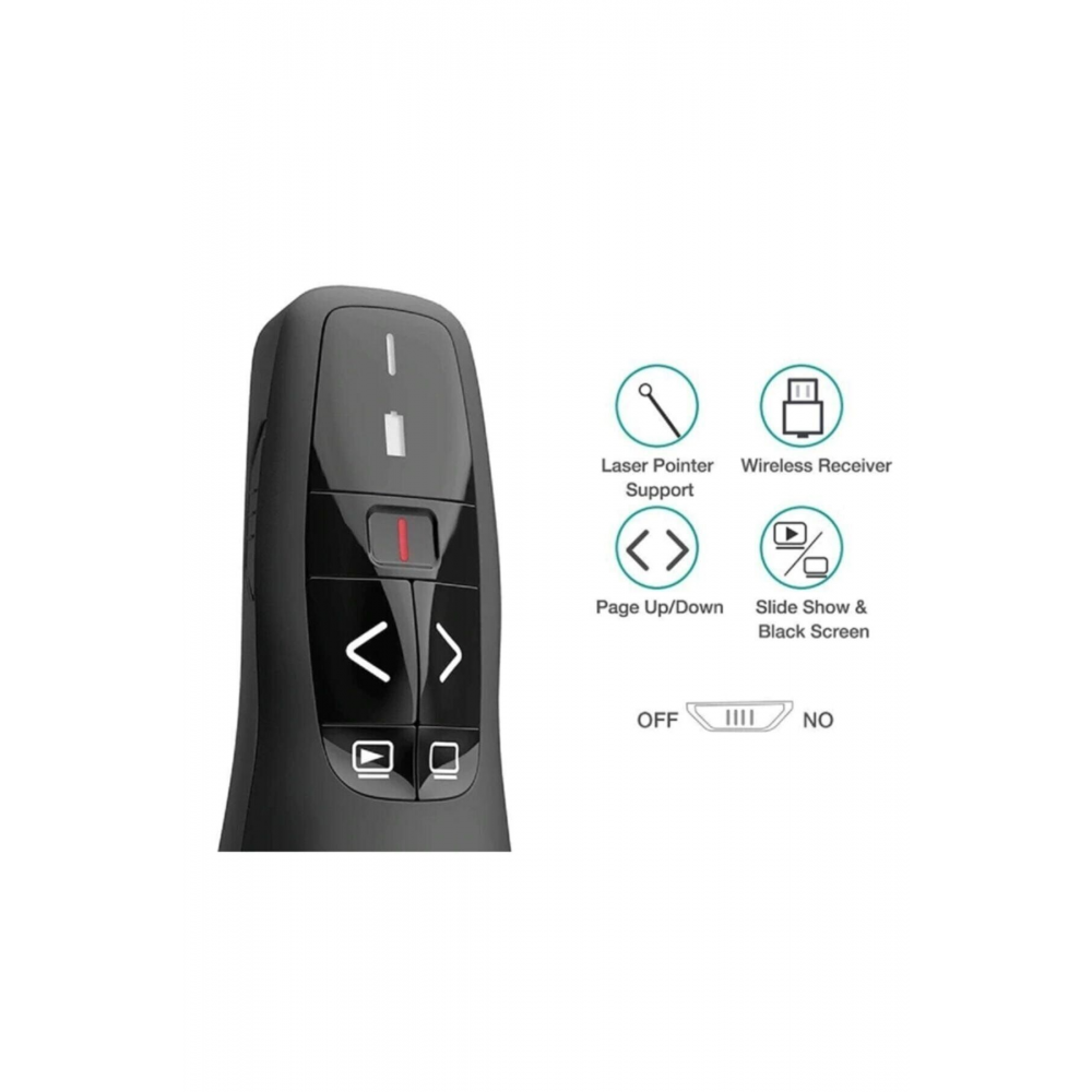 R400 2.4ghz Usb Kablosuz Lazer Pointer Power Point Uzaktan Kumanda Cihazı