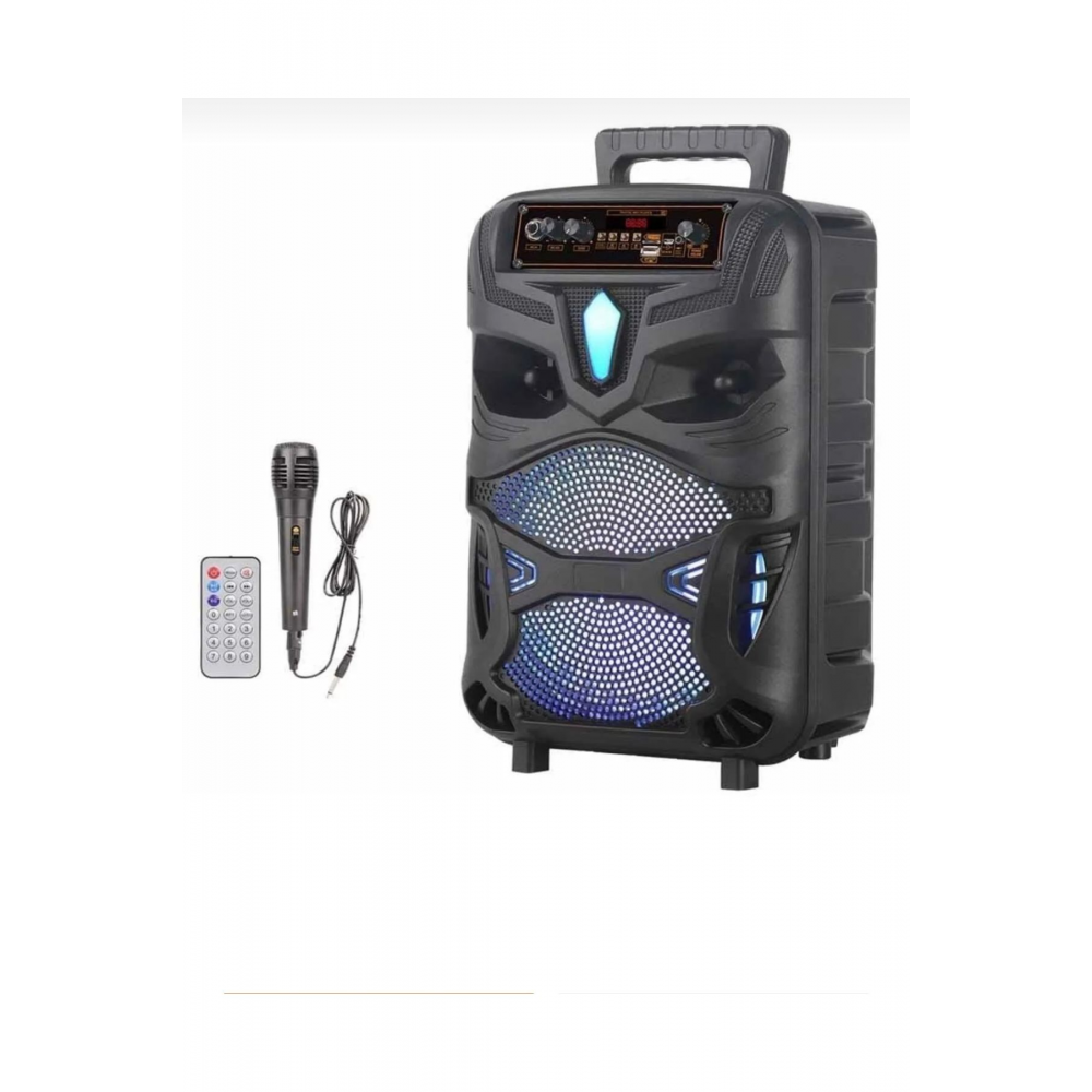 Kensa K-188 Bluetooth Taşınabilir Mikrofonlu Karaoke Led Işıklı Speaker Hoparlör Ultra Ses Sistemi