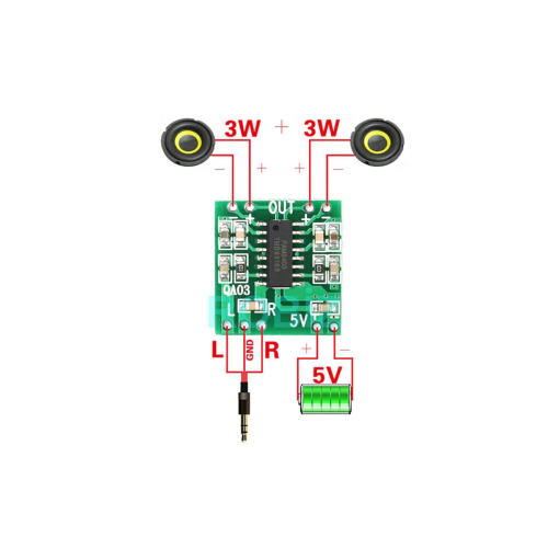 Pam8403 Mini Ses Yükseltici Class D 2x3w Amfi Kartı Stereo Dijital Amfilikatör Müzik