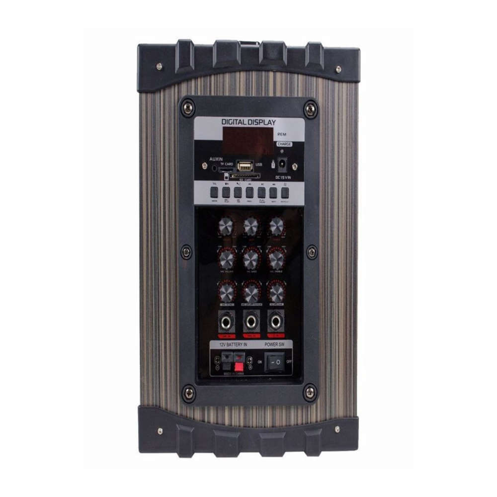 Süper Bass Şarjlı Mikrofonlu Hoparlör Karaoke Sistemi 80 Watt Taşınabilir Parti Box