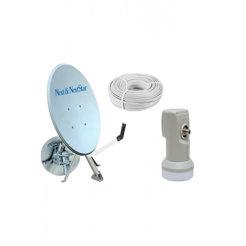 75 Cm Çanak Anten Seti- 5 Metre Kablo Tekli Lnb Seti Abc0623