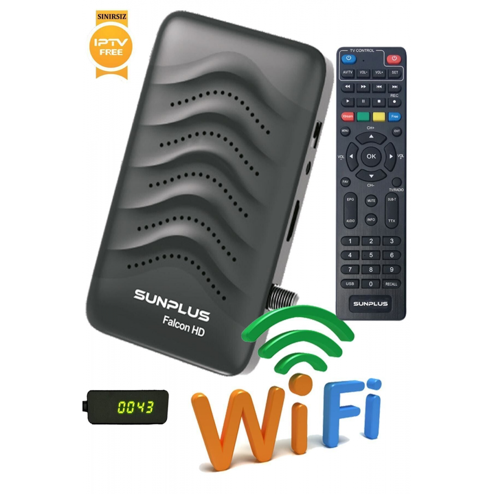 Falcon Çanaklı-Çanaksız Wi-fi Dahil Full Hd Sınırsız Sinema Paketli Uydu Alıcısı