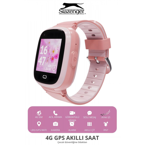 Akıllı Çocuk Saati Sl.09.2158.5.03 Pembe Renk 4g Görüntülü Görüşme Wifi/gps/lbs Zmsl003