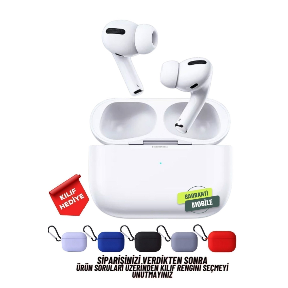 Pro Ios Android Uyumlu Kablosuz Bluetooth Kulaklık Karışık Renk Kılıf Hediyeli