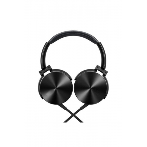 Siyah Kafa Üstü Telefon Oyun Kulaklığı Extra Bass Stereo