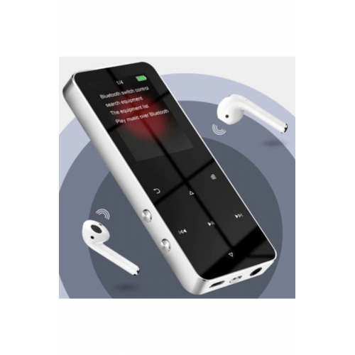 Bluetooth Lu Mp3 Mp4 Çalar Fm Radyolu Şarjlı Mp4 Player Dahili Hoparlör 8gb Hafızalı Ses Kaydı