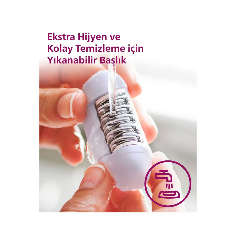 BRE225/05 Kablolu Epilatör,Bacak İçin Kullanım,2 Hız Ayarı,Yıkanabilir Başlık