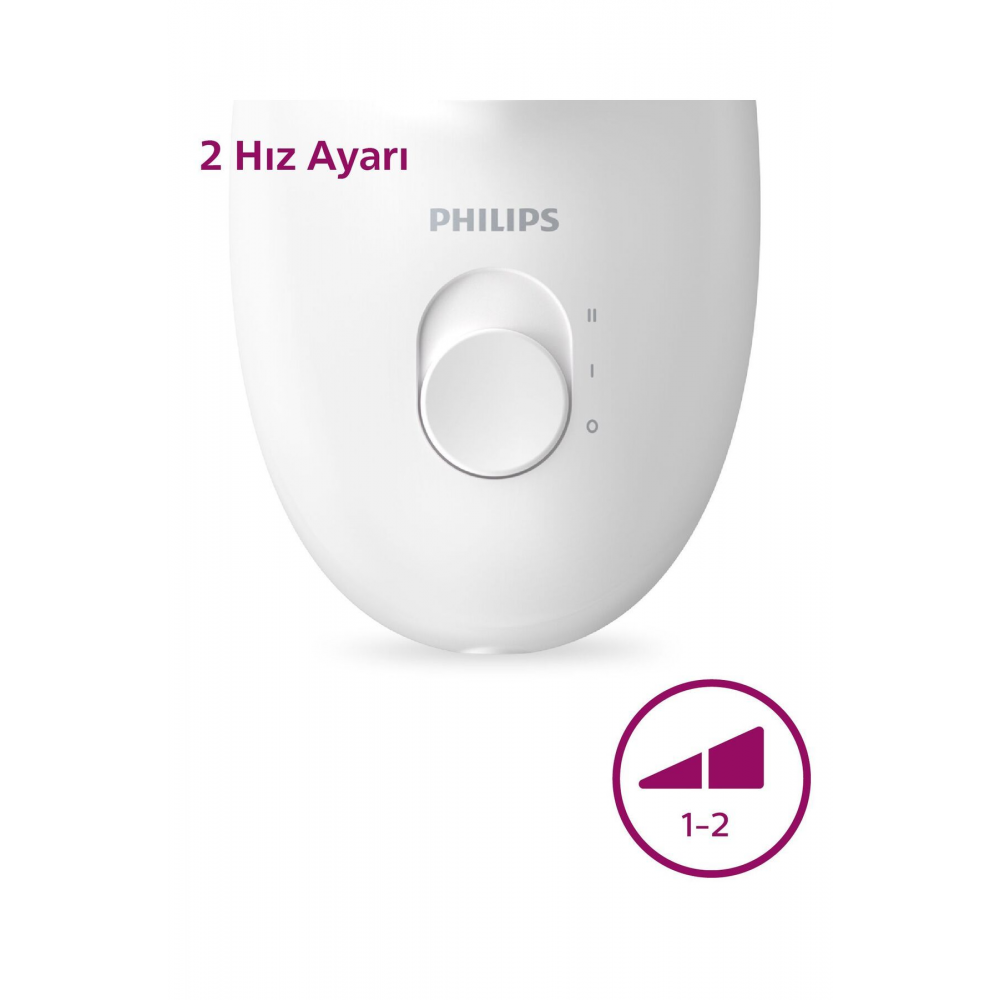 BRE225/05 Kablolu Epilatör,Bacak İçin Kullanım,2 Hız Ayarı,Yıkanabilir Başlık