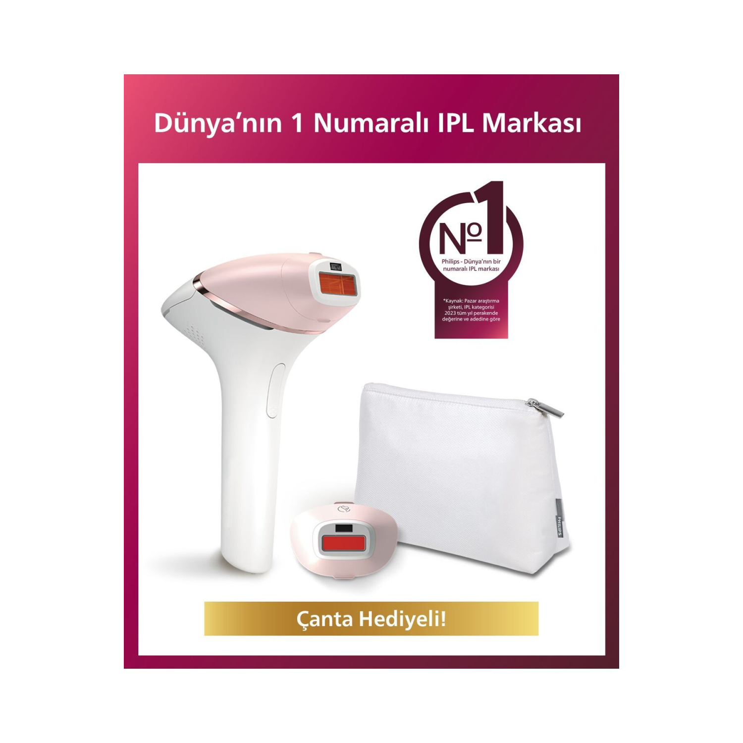 BRI950/00 Lumea Lazer Epilasyon IPL Tüy Alma Cihazı,ÇantaHEDİYELİ,Kablolu/Kablosuz Kullanım