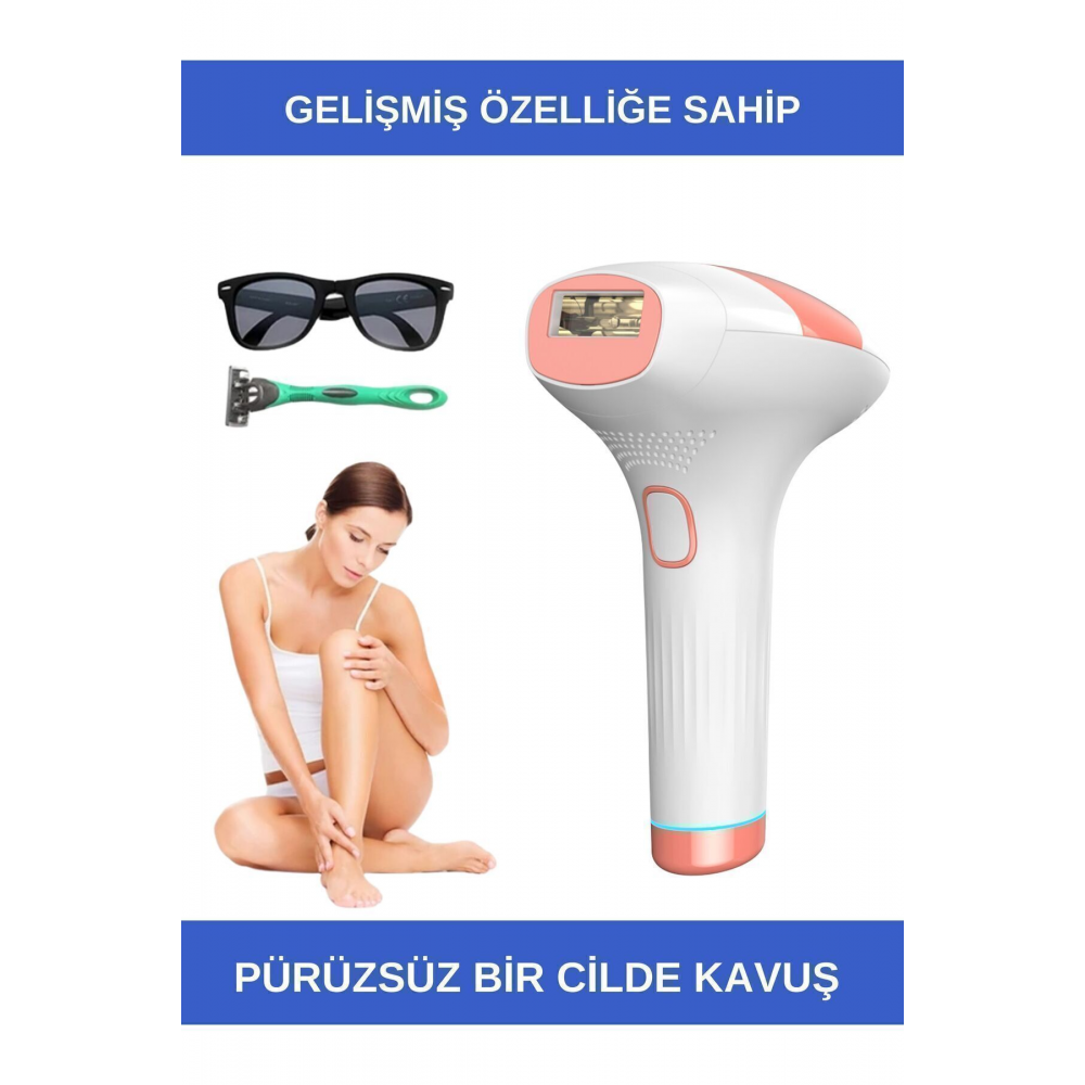Ipl Buz Lazer Epilasyon Cihazı 999.999 Atım 9 Kademe Ultra Güçlü